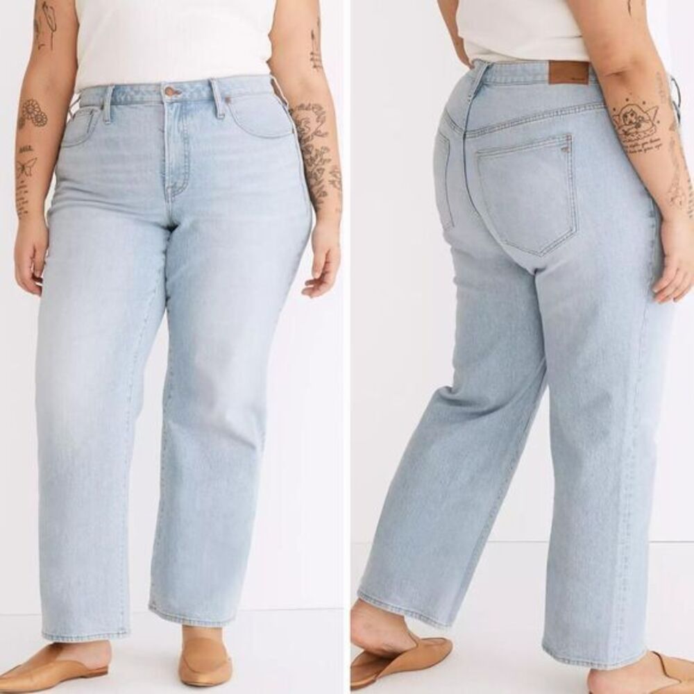 NEW Madewell Plus Perfect Vintage Wide-Leg Crop Jean in Edmunds Wash, 24W